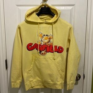 Neff Garfield the Cat Clawed Yellow Hoodie Men’s Size Small Unisex Movie